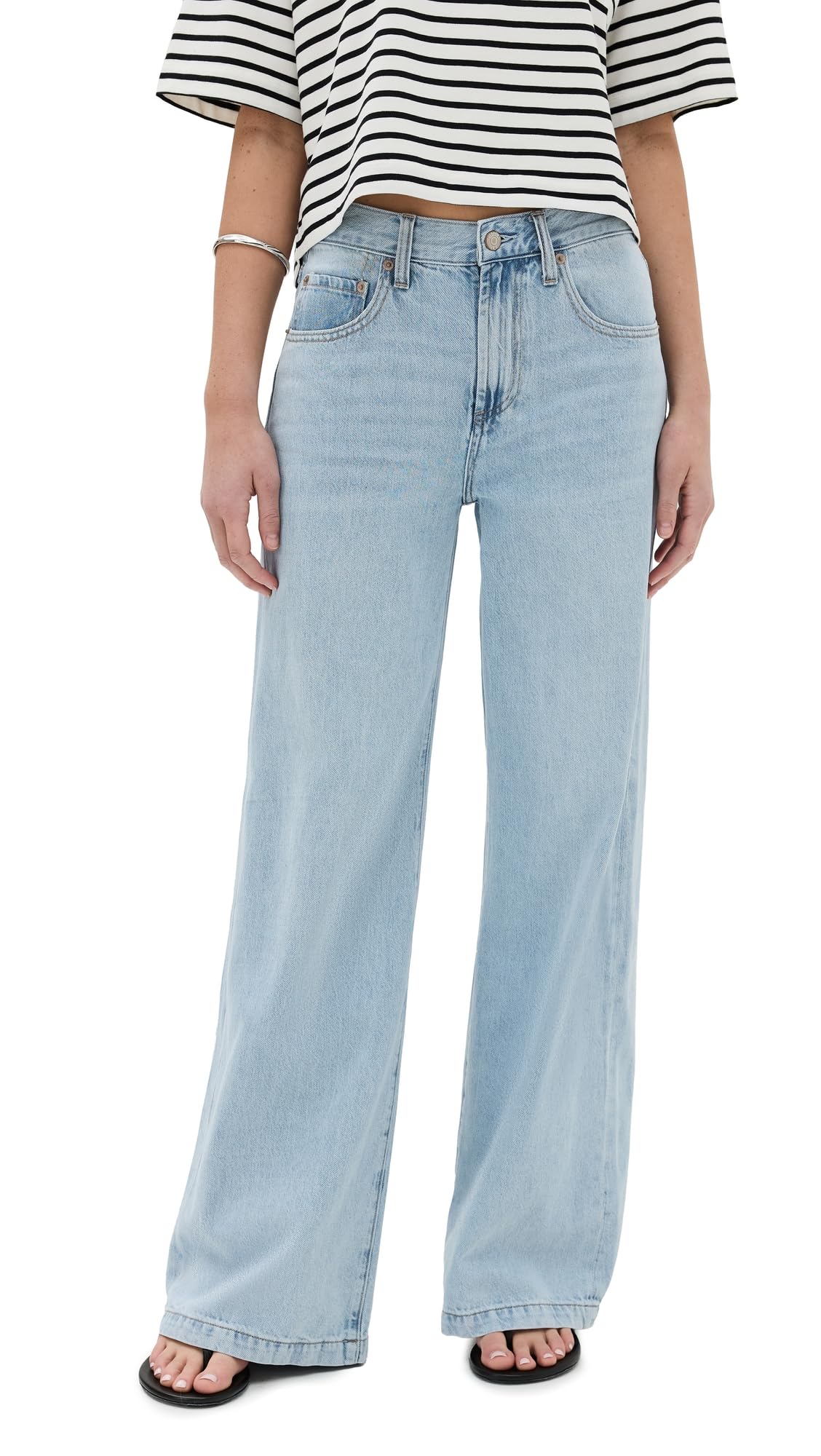 Women's Jadyn Low Rise Palazzo Jeans - Stretch Denim Pants for Casual Wear & Everyday Comfort | Perfect for Work, Outings & Relaxing