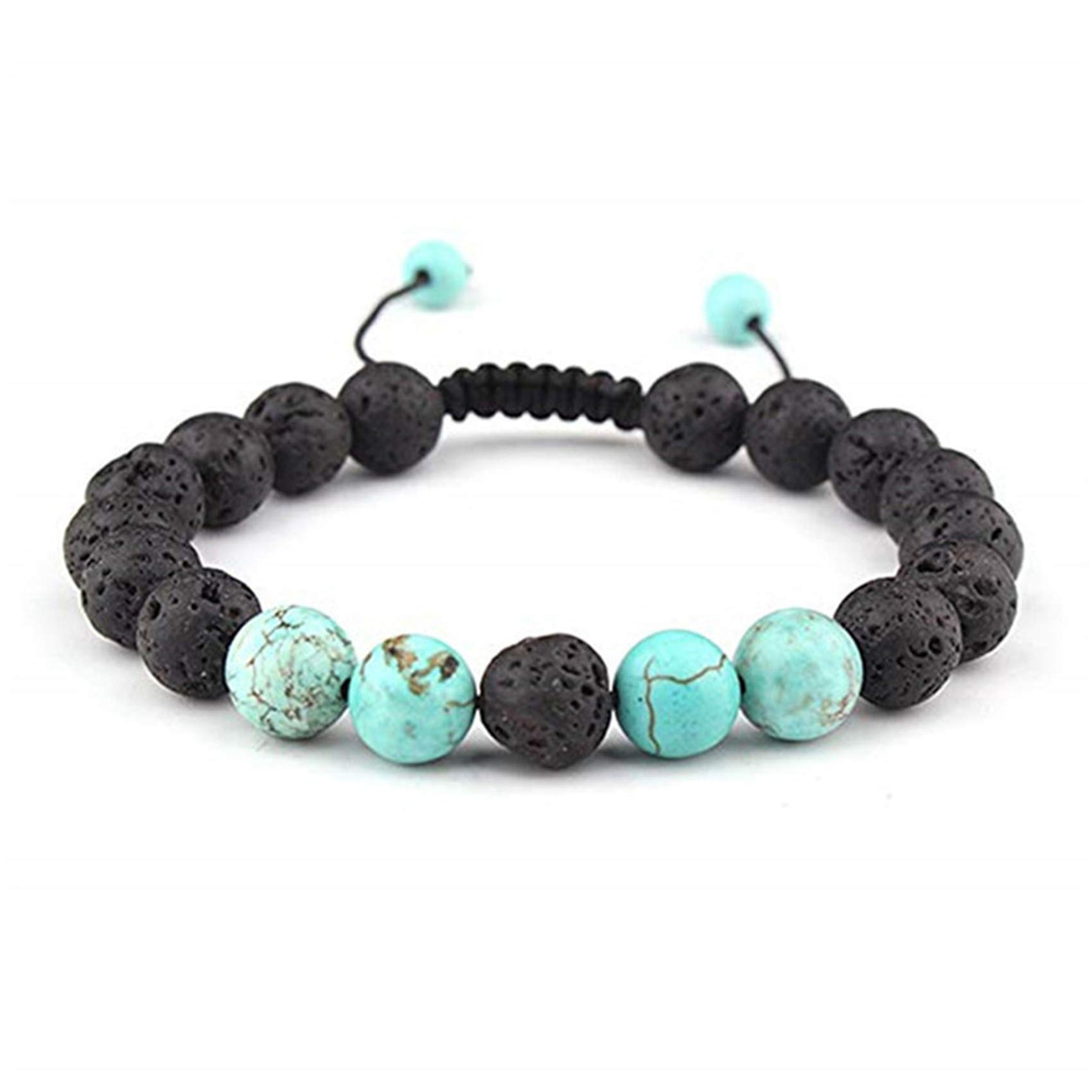Underleaf Turquoise Bead Chakra Bracelet - Healing Crystal Yoga Meditation Stone Beads Bracelet for Women & Men - Perfect for Stress Relief, Spiritual Balance & Mindful Practices