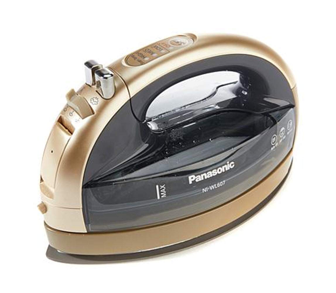 Panasonic 360º Freestyle Advanced Ceramic Cordless Iron - Champagne Gold | Professional Steam Iron for Clothes with Ceramic Soleplate | Perfect for Travel, Home & Office Use