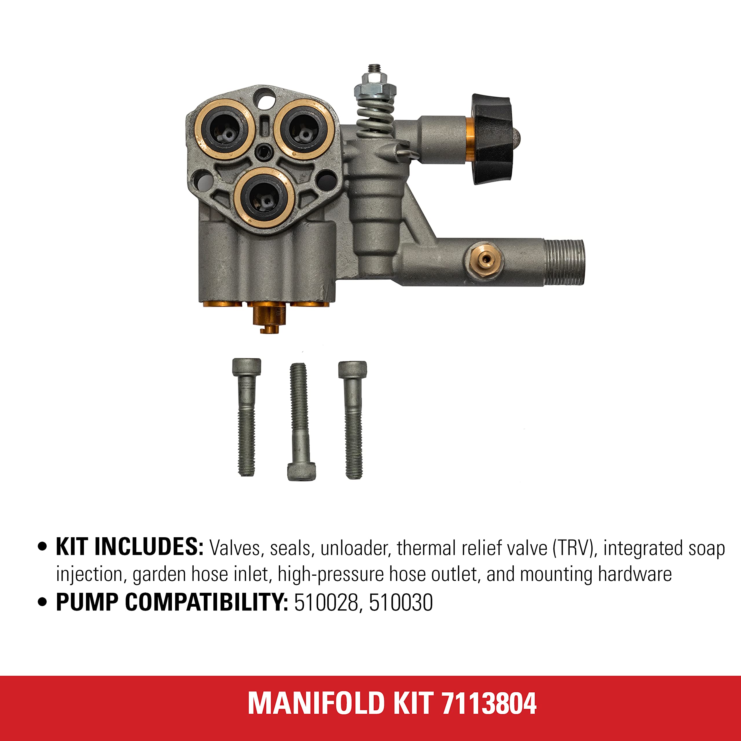 Simpson Cleaning 7113804 Manifold Kit for Pressure Washer Pump - Home & Car Cleaning