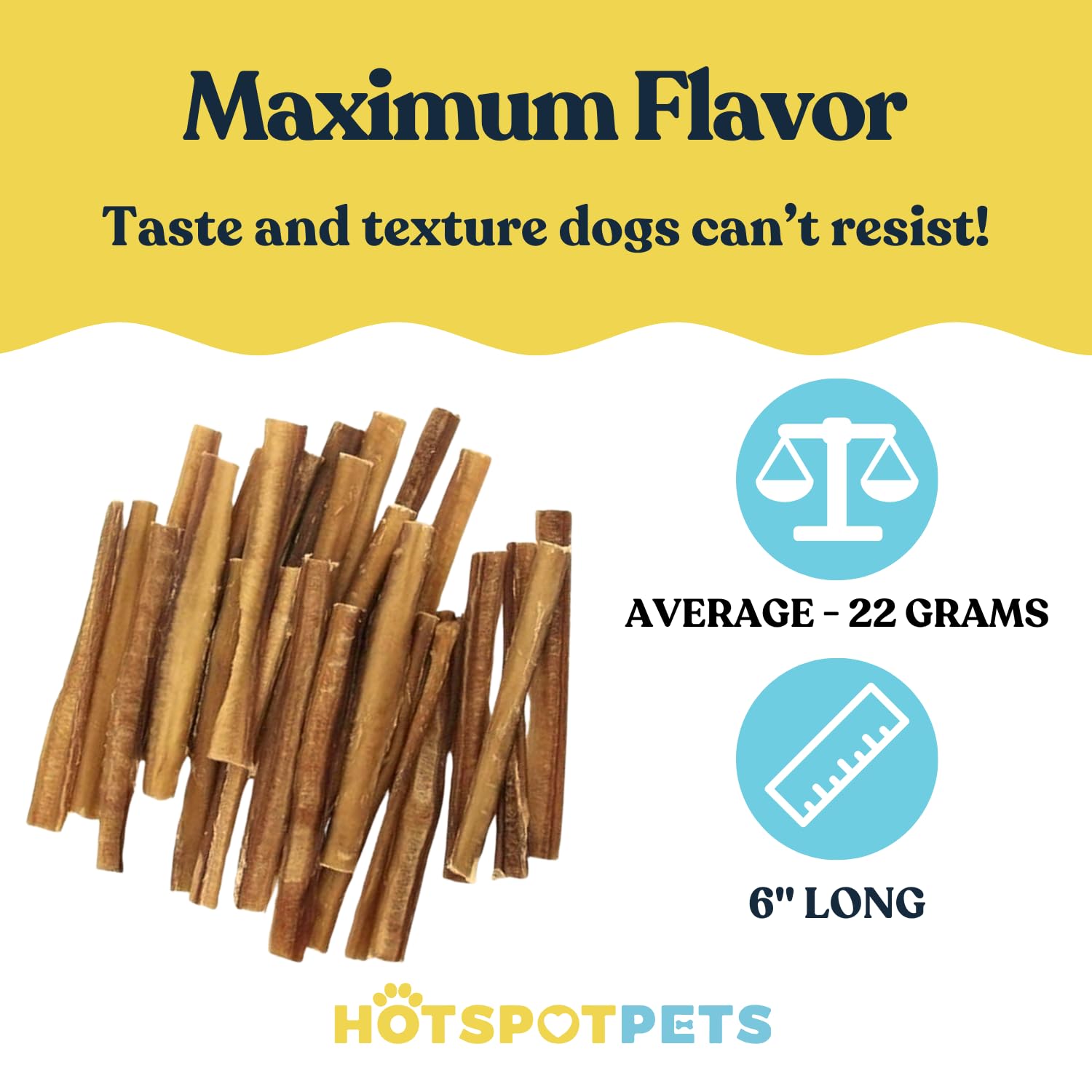 Premium 6 Inch Bully Sticks for Dogs - 10 Pack Natural Beef Pizzle Chews for Medium Dogs | Long-Lasting, Grain-Free, Digestible Rawhide Alternative | Perfect for Training, Teething & Dental Health