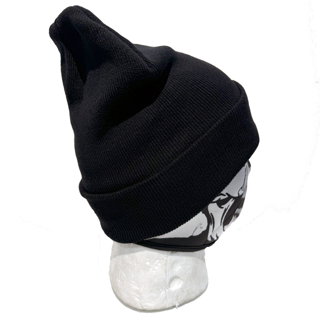 Eagle Leather Knit Beanie for Men & Women - Winter Warm Wool Blend Hat for Outdoor Activities, Hiking, and Casual Wear