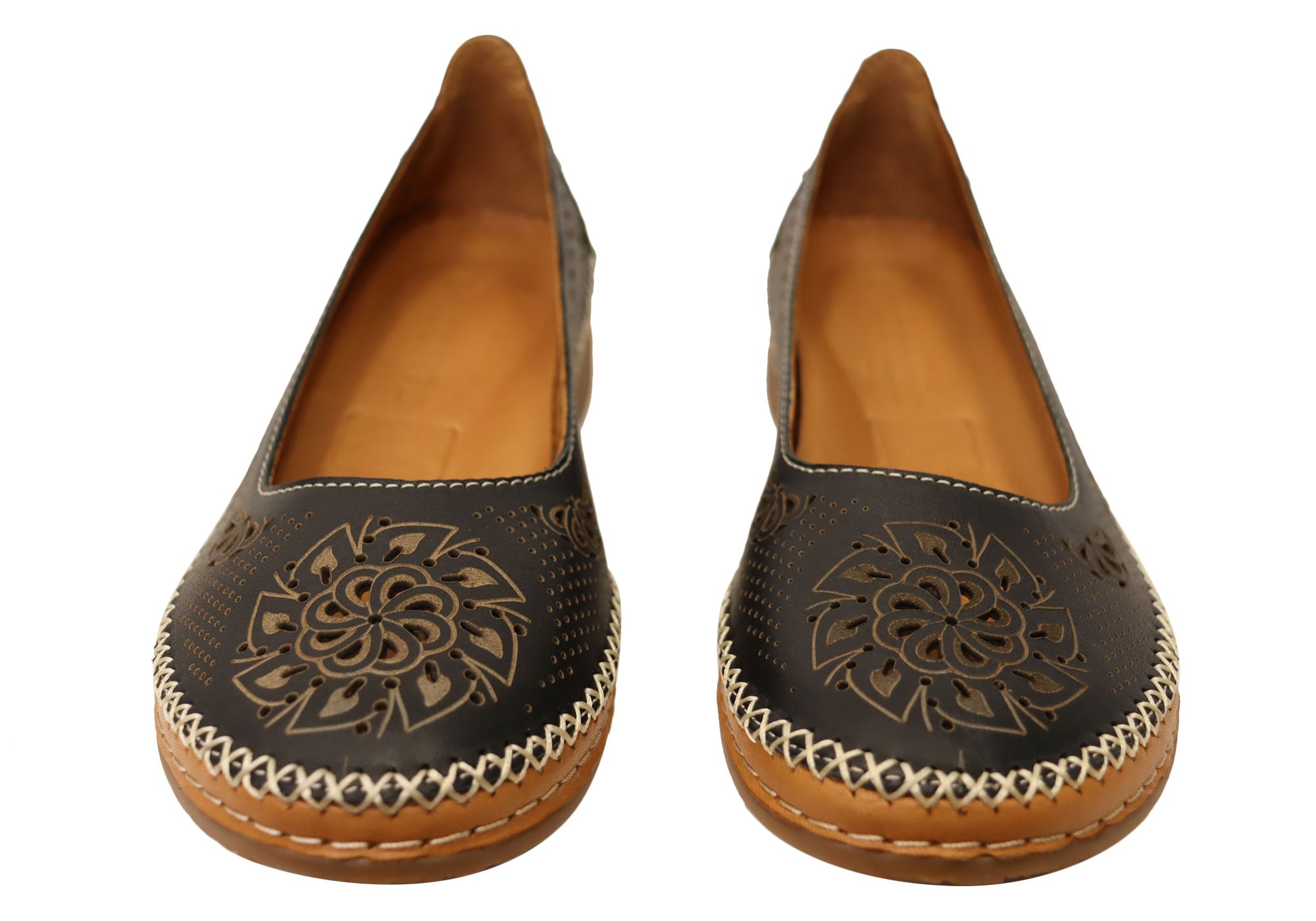 Orizonte Tamera Women's Comfortable Soft Leather Shoes - European Style for Walking, Work & Casual Wear