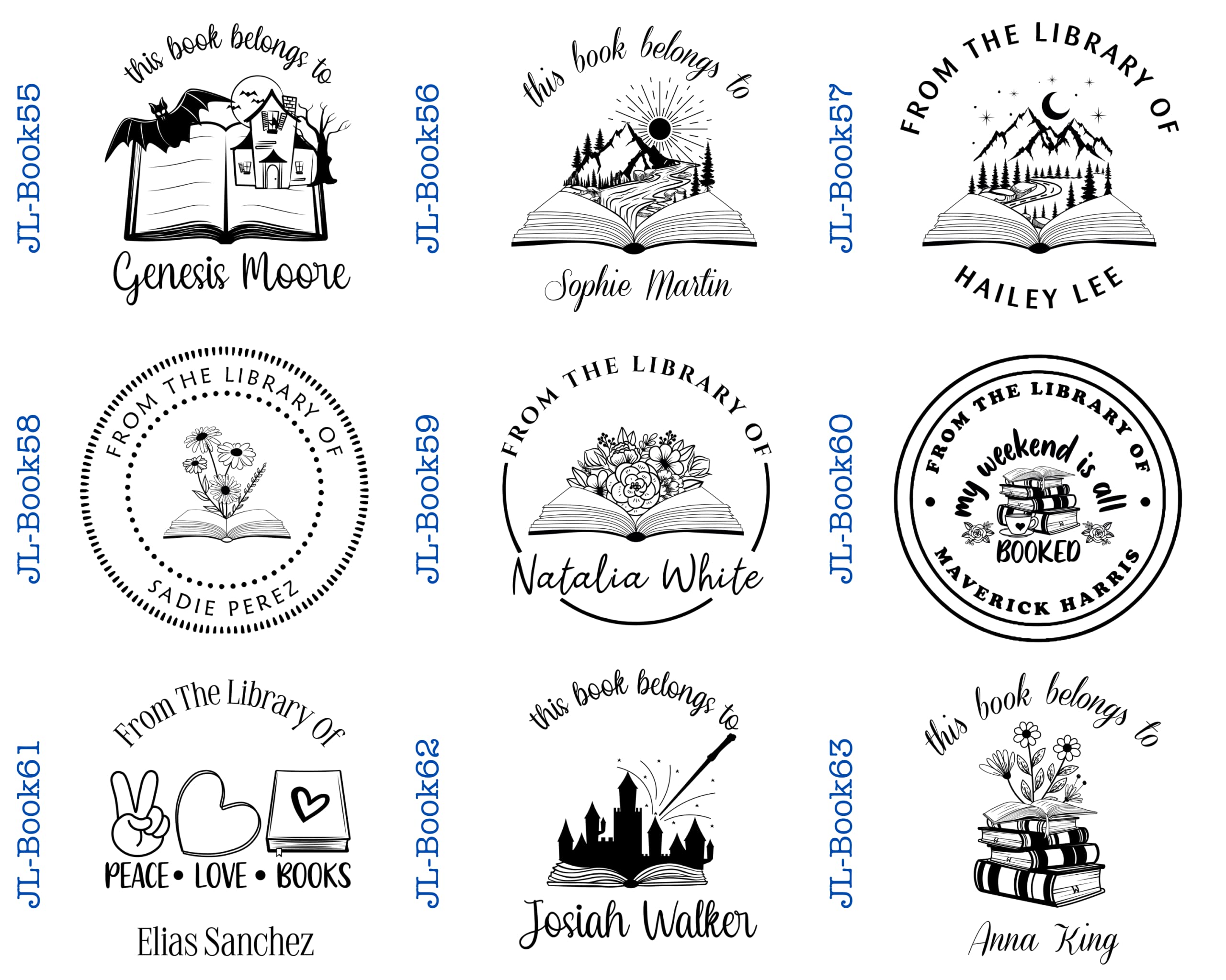 Custom Book Embosser Stamp - Personalized Library Seal with 1 5/8