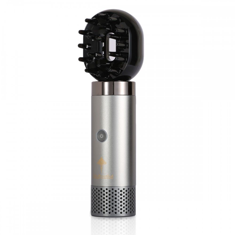 Portable Incense Burner with Hair Brush - Grey | Premium Aromatherapy & Hair Styling Tool for Home, Travel & Gifts