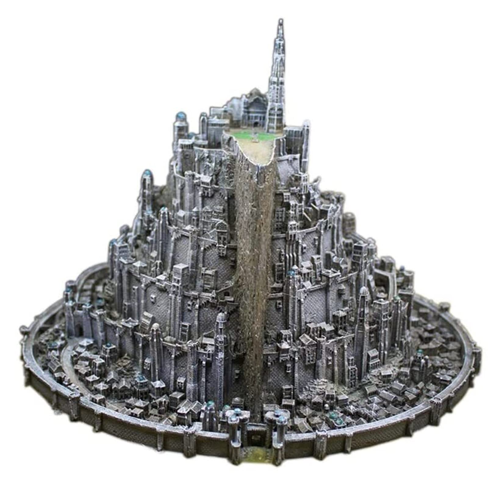 Lord of The Rings Minas Tirith Tabletop Statue - Premium Riven Sculpture Building Model for Home & Office Decoration, Fantasy Collectible Art Gift for LOTR Fans | Perfect for Bookshelf Displays, Gaming Rooms & Tolkien Themed Decor