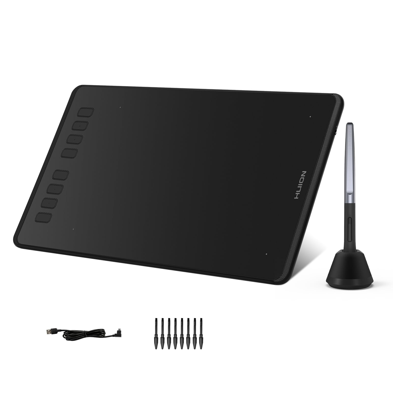 HUION Inspiroy H950P 8x5 Inch Digital Drawing Tablet with Battery-Free Stylus - 8192 Pressure Levels & Tilt Support - 8 Customizable Hotkeys - Compatible with Mac, PC, Mobile - Perfect for Digital Art, Graphic Design, Online Teaching, Remote Work & OSU Gaming