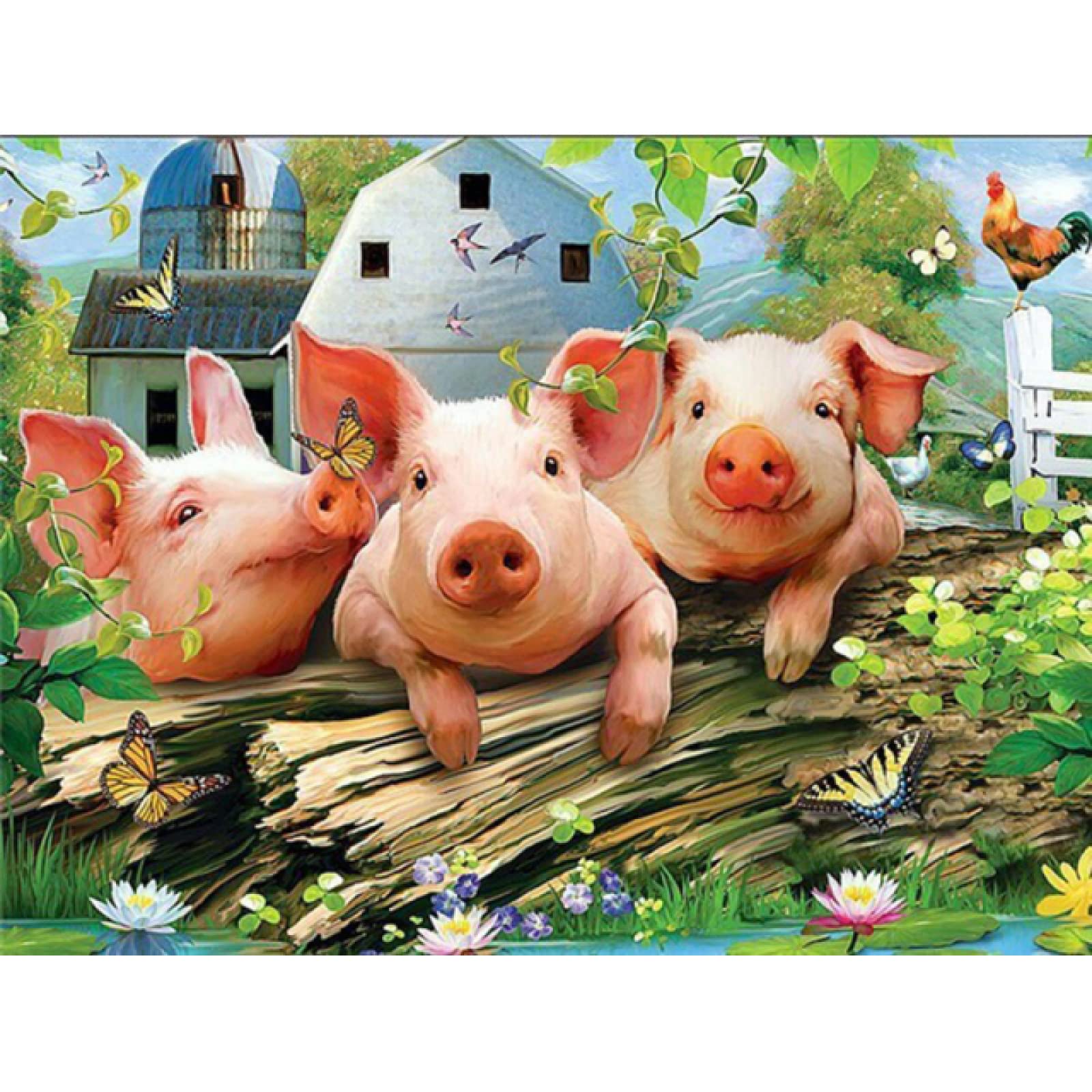 3000 Piece Jigsaw Puzzle for Adults - Cute Pig Design, Premium Quality Brain Teaser for Stress Relief & Cognitive Development, 44x35 Inch Large Puzzle, Perfect Gift for Puzzle Lovers - Fun Family Game Night & Relaxing Solo Activity