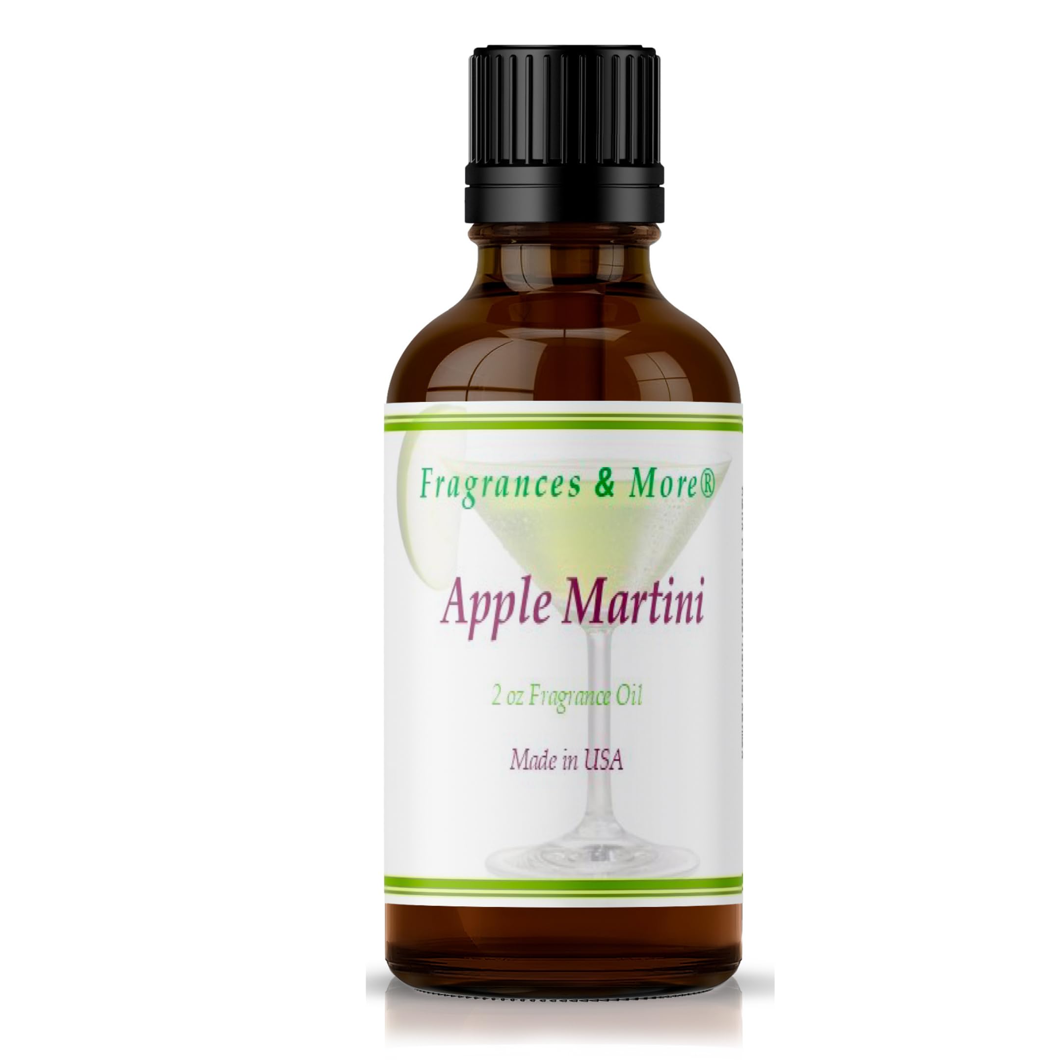 Premium Apple Martini Fragrance Oil - 2oz (60ml) Candle Making Scent, Soap & Home Fragrance Oil | Essential Oil for Aromatherapy, DIY Candles, Bath Products & Room Diffusers | Long-Lasting Scent for Relaxation & Home Spa