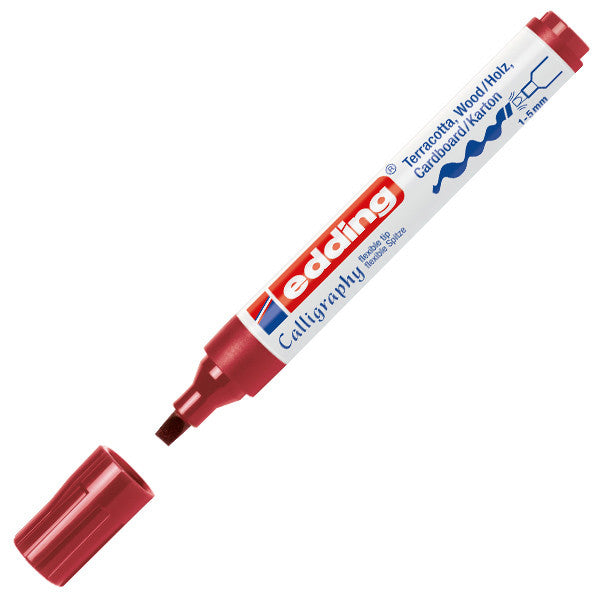 edding 1455 Flexible Nib Calligraphy Marker - Professional Brush Pen for Hand Lettering, Art Drawing & DIY Projects - Perfect for Calligraphy, Bullet Journaling, and Creative Crafts