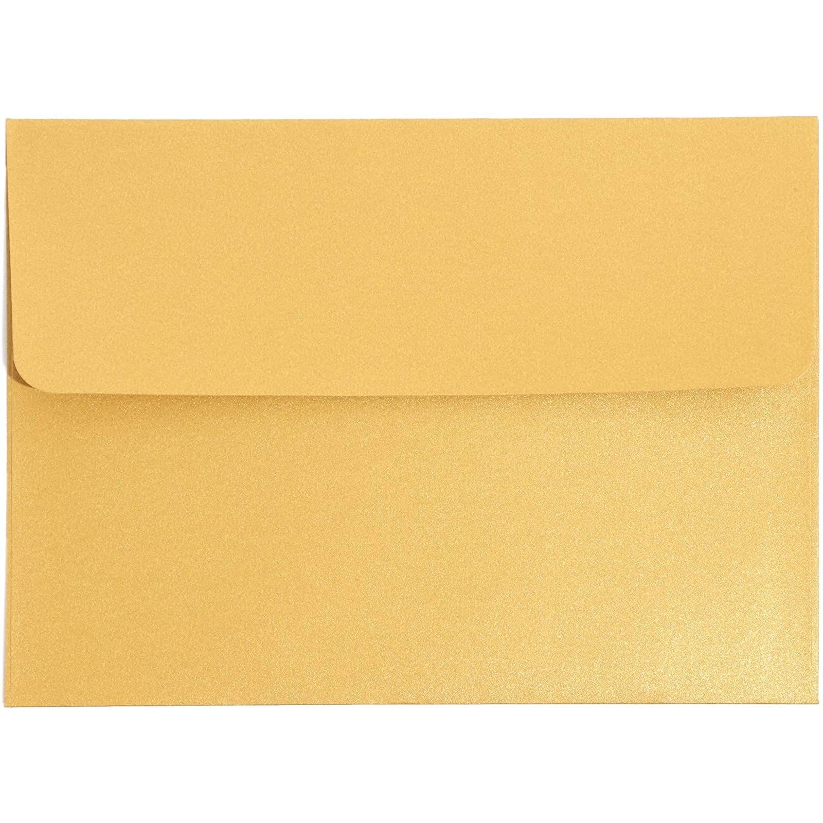 50 Pack A7 Metallic Gold Self-Sealing Envelopes for 5x7 Cards - Bulk Gold Envelopes for Wedding Invitations, Birthday Party, Greeting Cards & Thank You Notes | Perfect for DIY Crafts, Stationery & Special Occasions