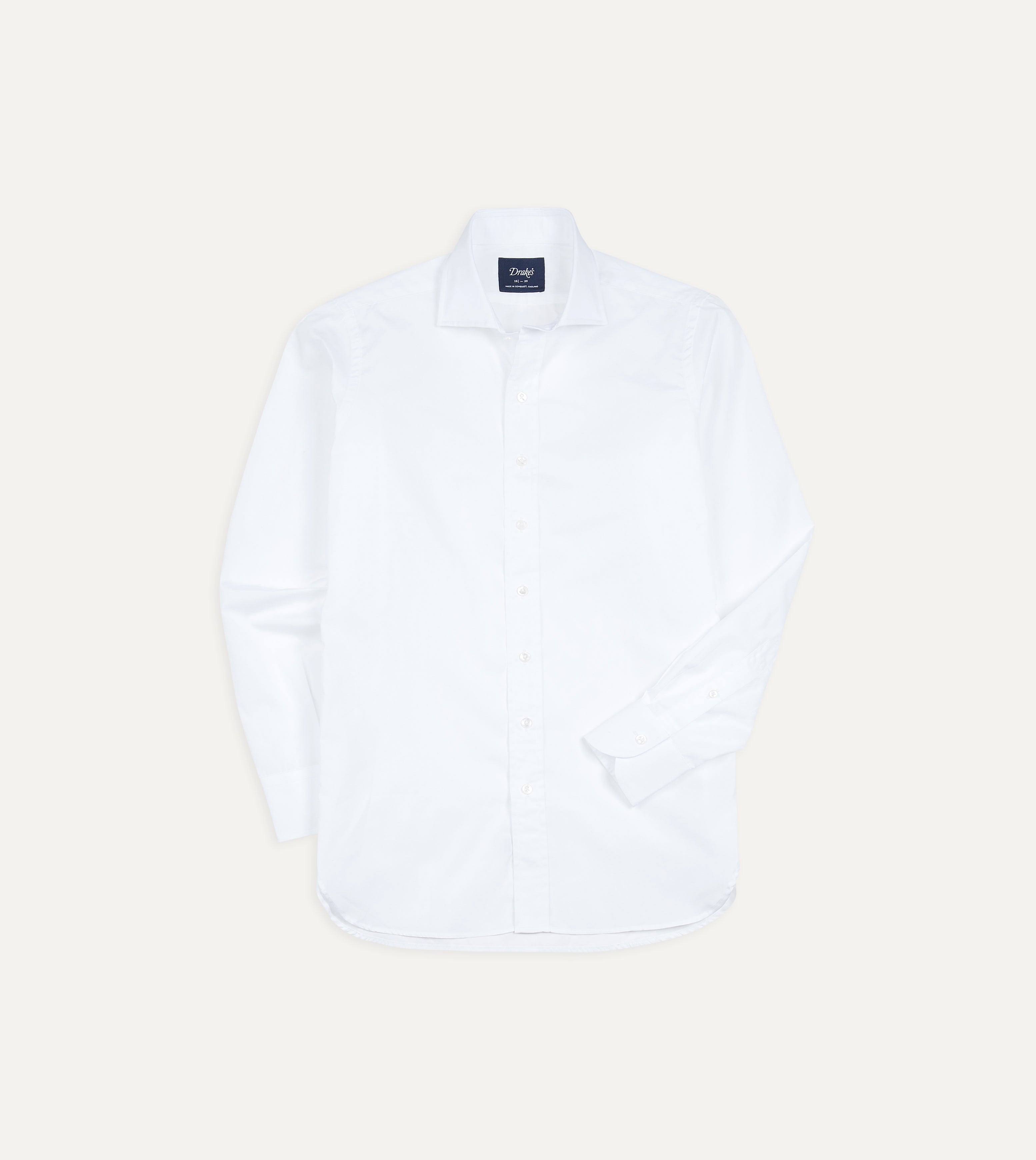 Premium White Cotton Spread Collar Poplin Dress Shirt for Men - Business Casual & Formal Office Wear