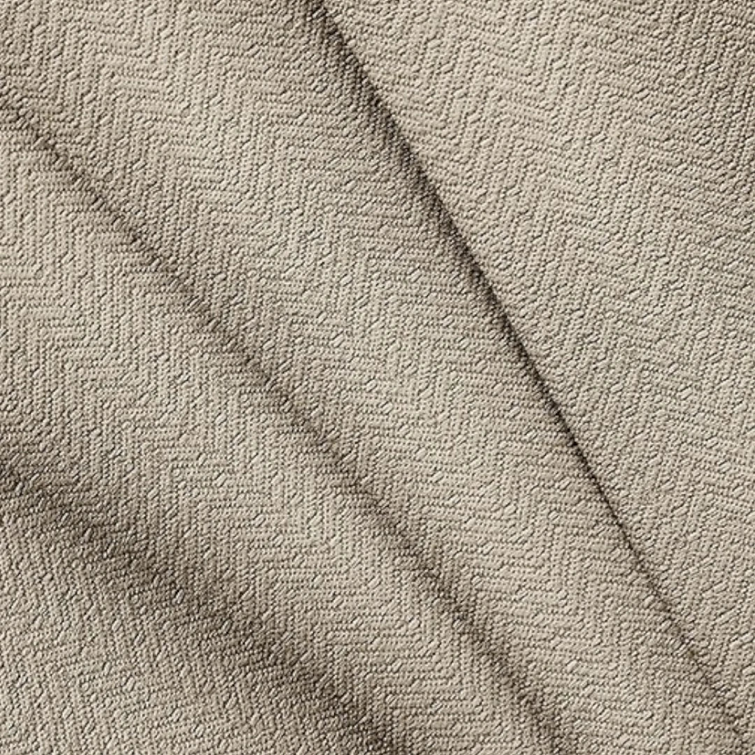 Julie Herringbone Blackout Curtains - 100% Cotton, Antibacterial, Custom Size - Perfect for Bedroom, Living Room & Home Theater Light Blocking