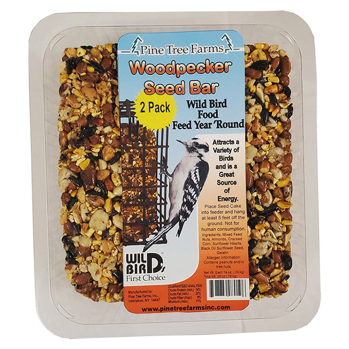Woodpecker Seed Bars for Birds - 2 Pack, High Energy Wild Bird Food - Perfect for Backyard Bird Feeders & Outdoor Bird Watching