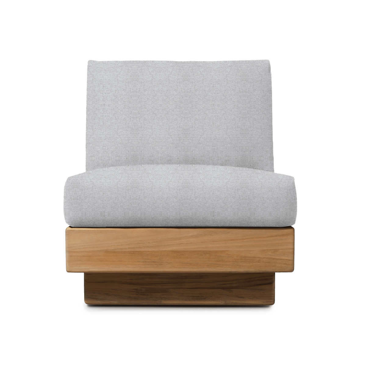 Tulum Armless Lounge Chair - Modern Boho Indoor/Outdoor Accent Chair for Living Room, Patio, or Bedroom - Lightweight & Comfortable