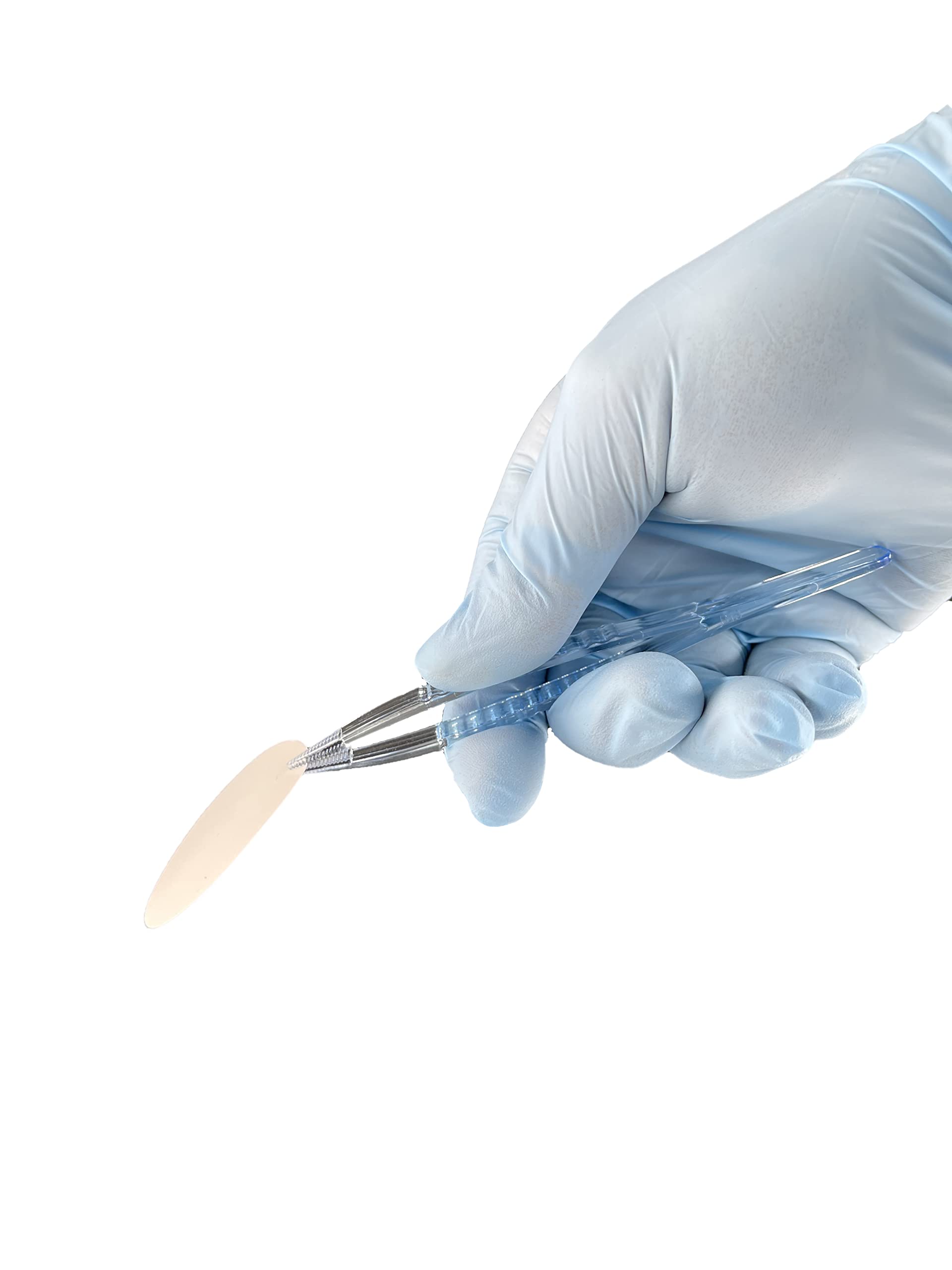 Disposable Sterile Forceps Tweezers 5 Inch (125mm) - Individually Wrapped, Transparent Blue - Pack of 100 - Perfect for First Aid Kits, Medical Procedures, Lab Work & Crafting