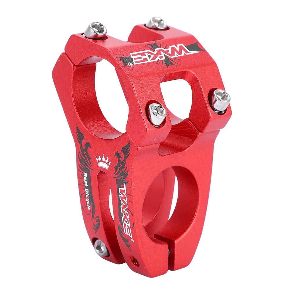 31.8mm Aluminum Alloy Bike Stem - MTB Handlebar Riser Stem for Mountain Bikes (Red) - Perfect for Trail Riding and Commuting