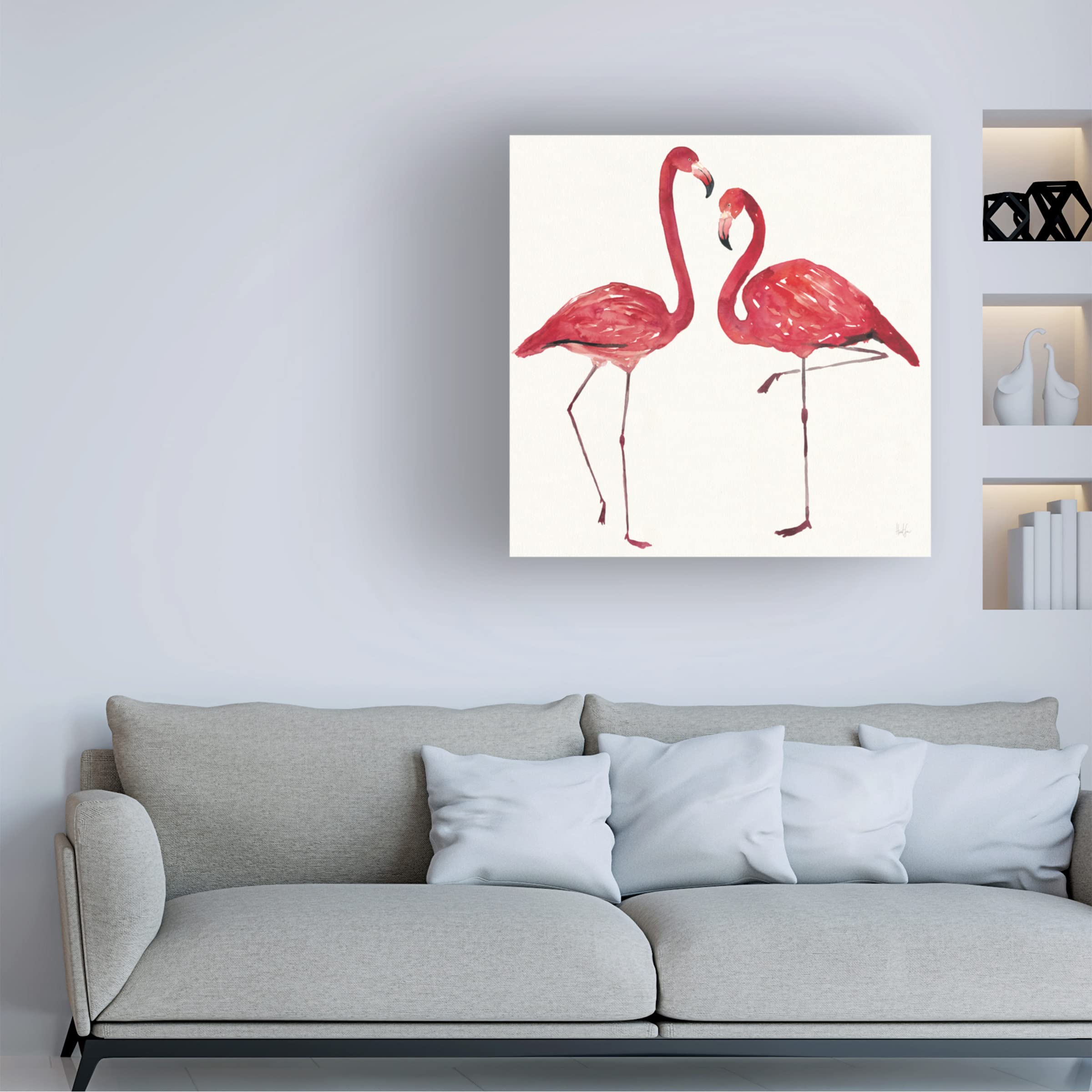 Harriet Sussman Tropical Fun Bird IV Canvas Wall Art - Modern Home Decor for Living Room, Bedroom & Office - Vibrant Tropical Bird Painting - Ready to Hang
