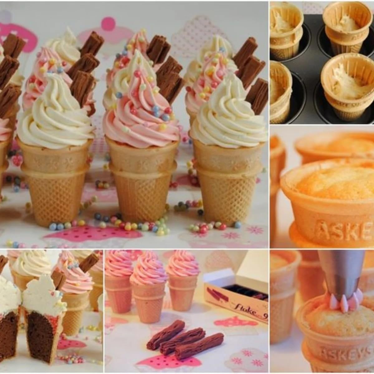 Mini Ice Cream Cones & Dessert Cups - 42 Count (Pack of 8) - Perfect for Parties, Sundaes & Bite-Sized Treats