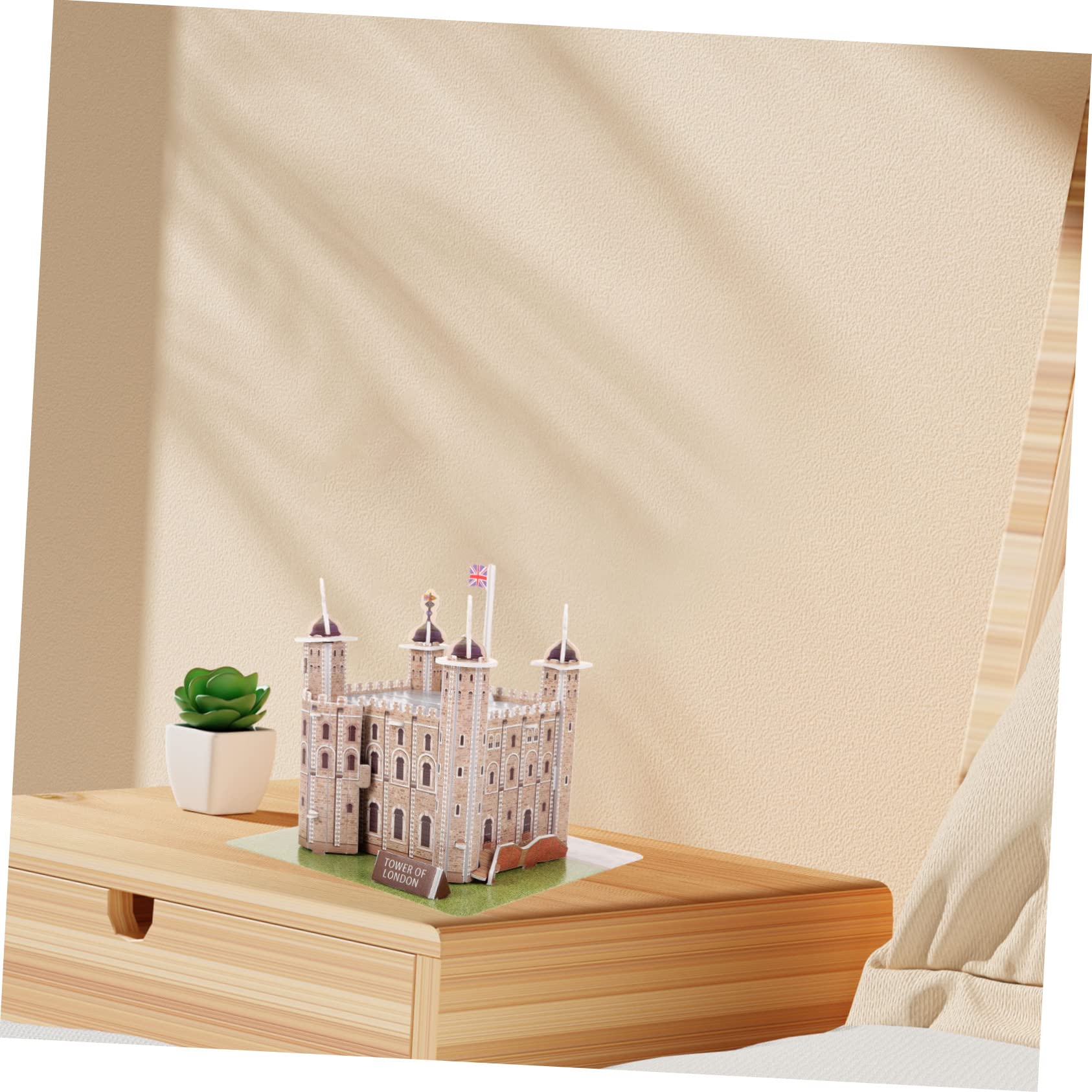 3D London Tower Puzzle Building Set - Wooden Construction Model Kit for Kids & Adults, Brain Teaser Game & Home Decor - Perfect for Family Bonding, STEM Learning and Office Display