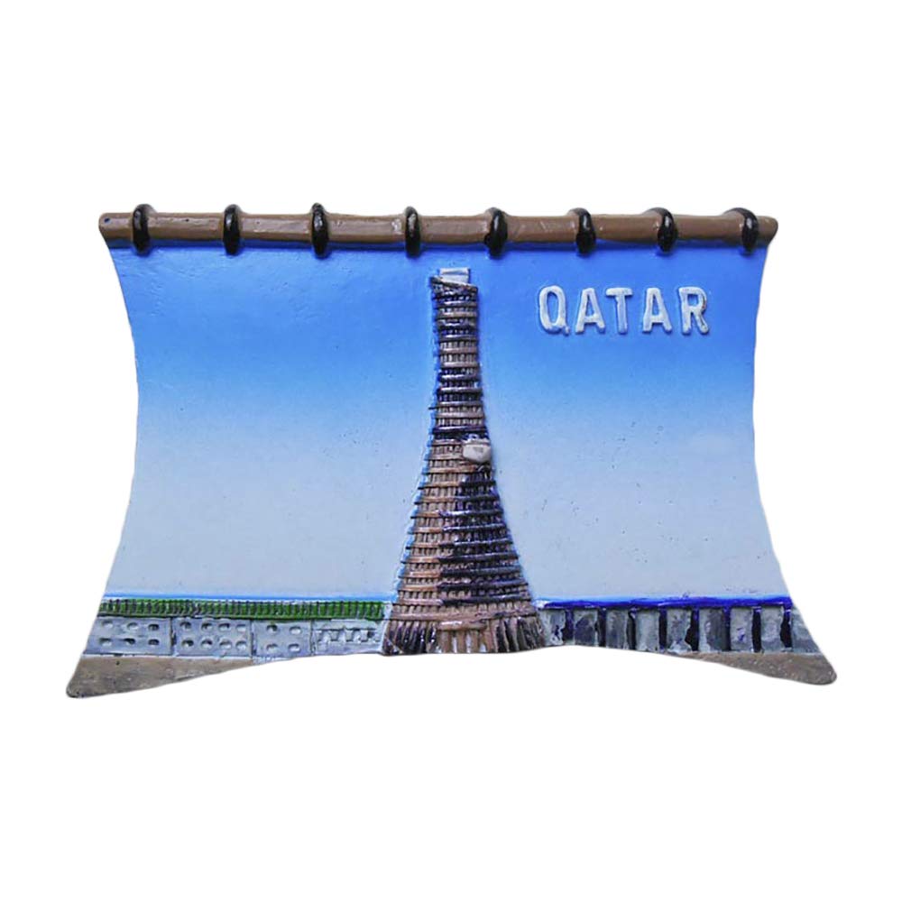 3D Qatar Refrigerator Magnet - Travel Souvenir Sticker, Resin Fridge Magnet for Home & Kitchen Decoration - Perfect for Travel Memories, Souvenir Collecting, and Fridge Decoration