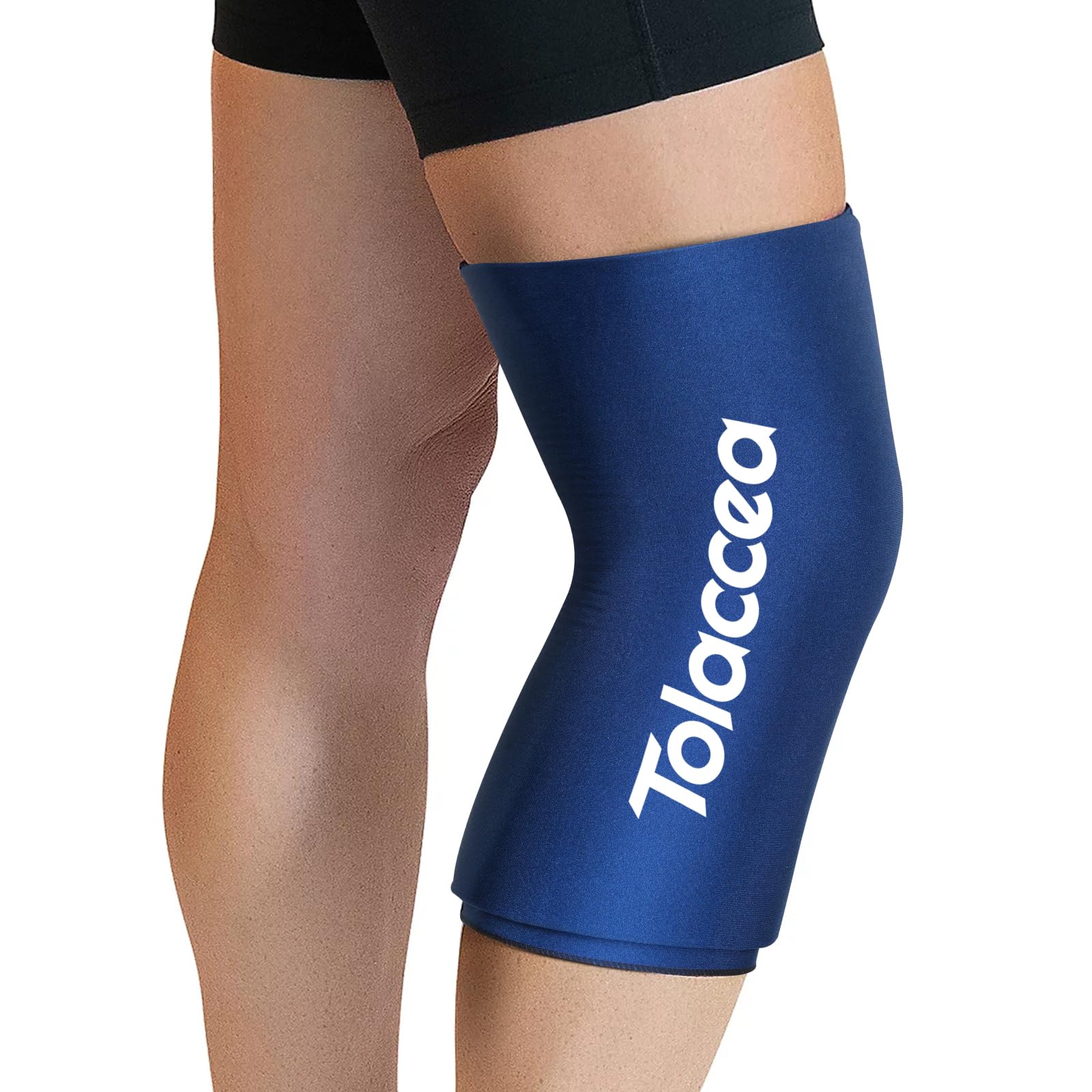 Reusable Cold Therapy Ice Pack for Knee & Elbow Pain Relief - Flexible Gel Ice Sleeve with Compression for Shin Splints, Calf Strain, Tennis Elbow, Tendonitis - Large Blue (Pack of 1) | Perfect for Sports Injuries, Post-Workout Recovery & Arthritis Pain Management