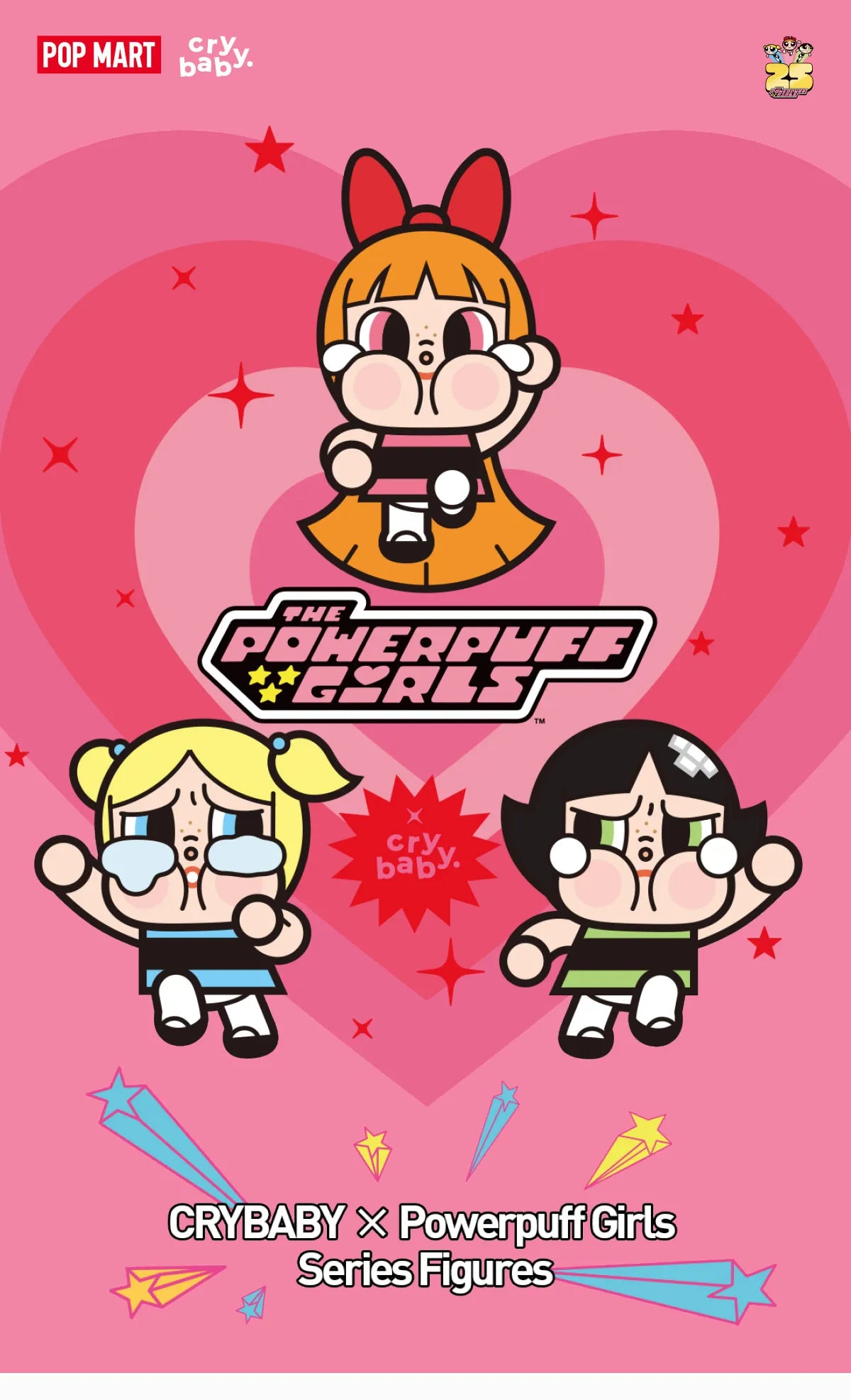 POP MART CRYBABY × Powerpuff Girls Series Figure Blind Box Collectible Toy - Cute Cartoon Character Figures for Display, Gift & Collection | Perfect for Anime Fans, Home Decor & Party Favors