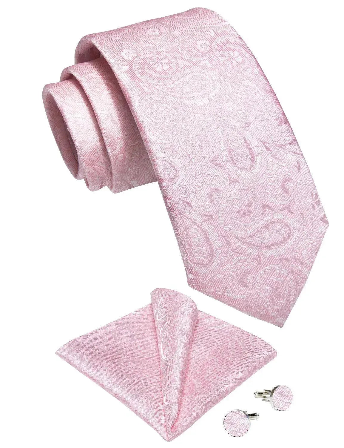Premium Paisley Silk Necktie Set for Men - Elegant Formal & Business Attire - Perfect for Weddings, Office & Special Occasions