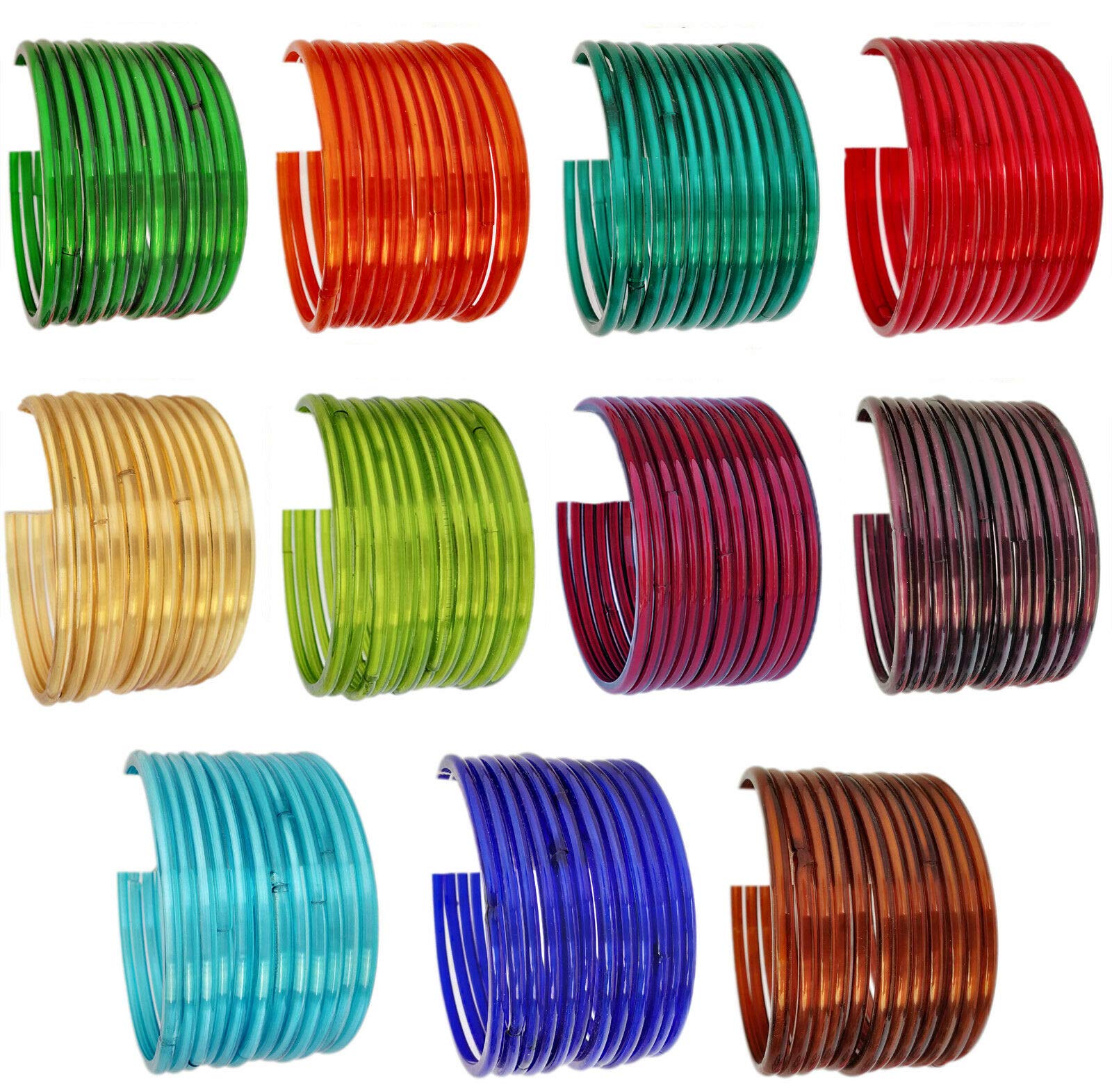JD'Z COLLECTION Indian Plain Bangles Set - 132pc Traditional Bollywood Fashion Jewelry for Women | Multi-Color Costume Matching Bracelets | Perfect for Weddings, Festivals & Cultural Events