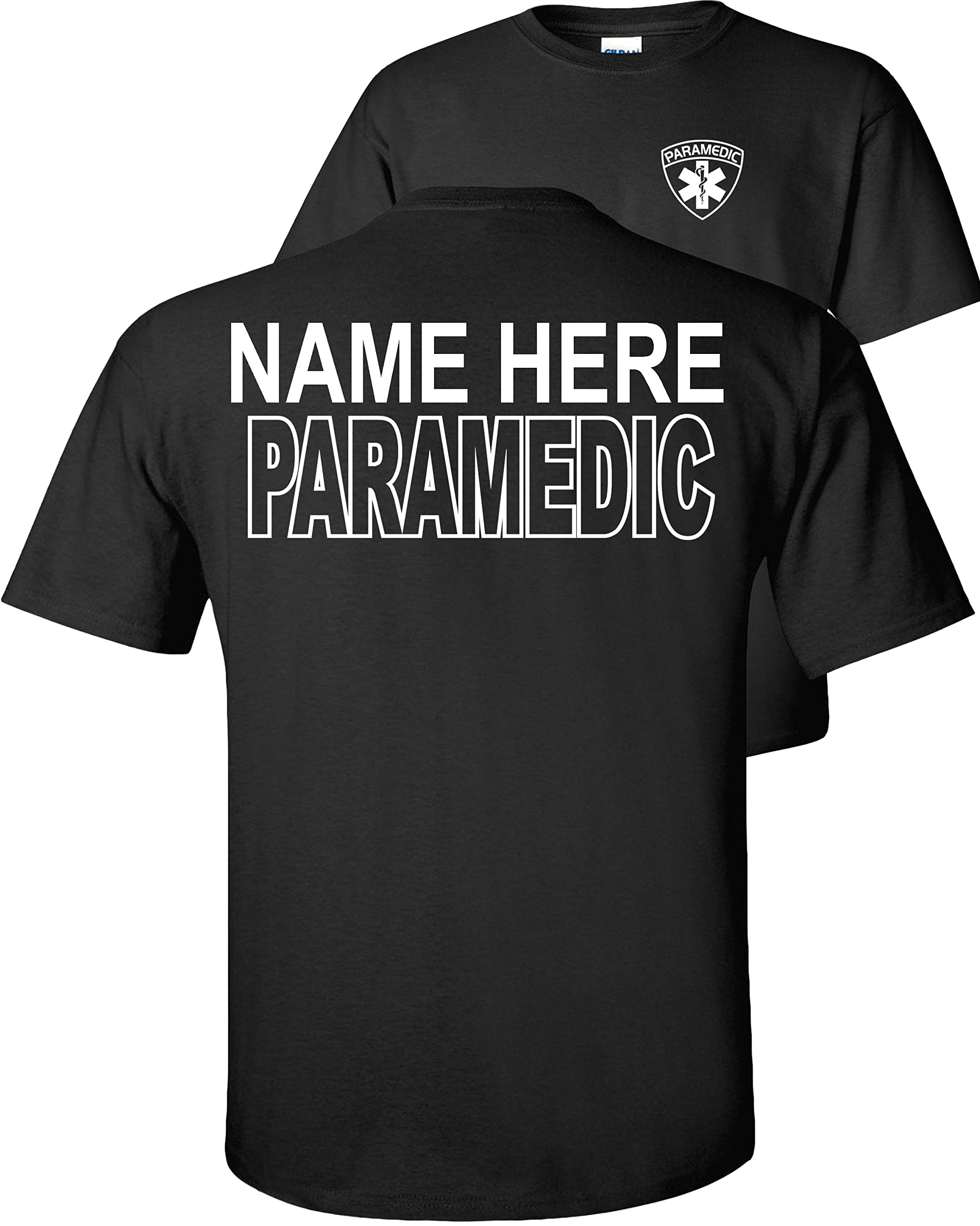 Custom Paramedic EMS T-Shirt - Personalized First Responder Shirt for EMTs, Firefighters & Medical Professionals - Great for Work, Gifts & Casual Wear
