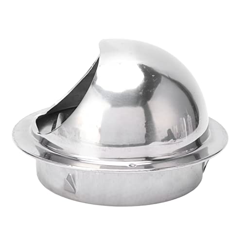 Stainless Steel Vent Hood Cover - 6in Round Rainproof Dryer Vent for Electric Clothes Dryers & Kitchen Exhaust Fans | Durable, Easy Installation | Outdoor Use for Home & Laundry Room Protection