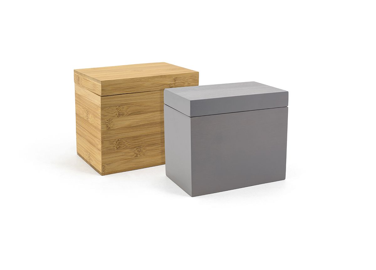 FOH Bamboo Rectangle Ice Bucket - 2 Quart Capacity (Set of 2) - Perfect for Chilling Wine, Beer & Cocktails at Parties, Weddings & Outdoor Events
