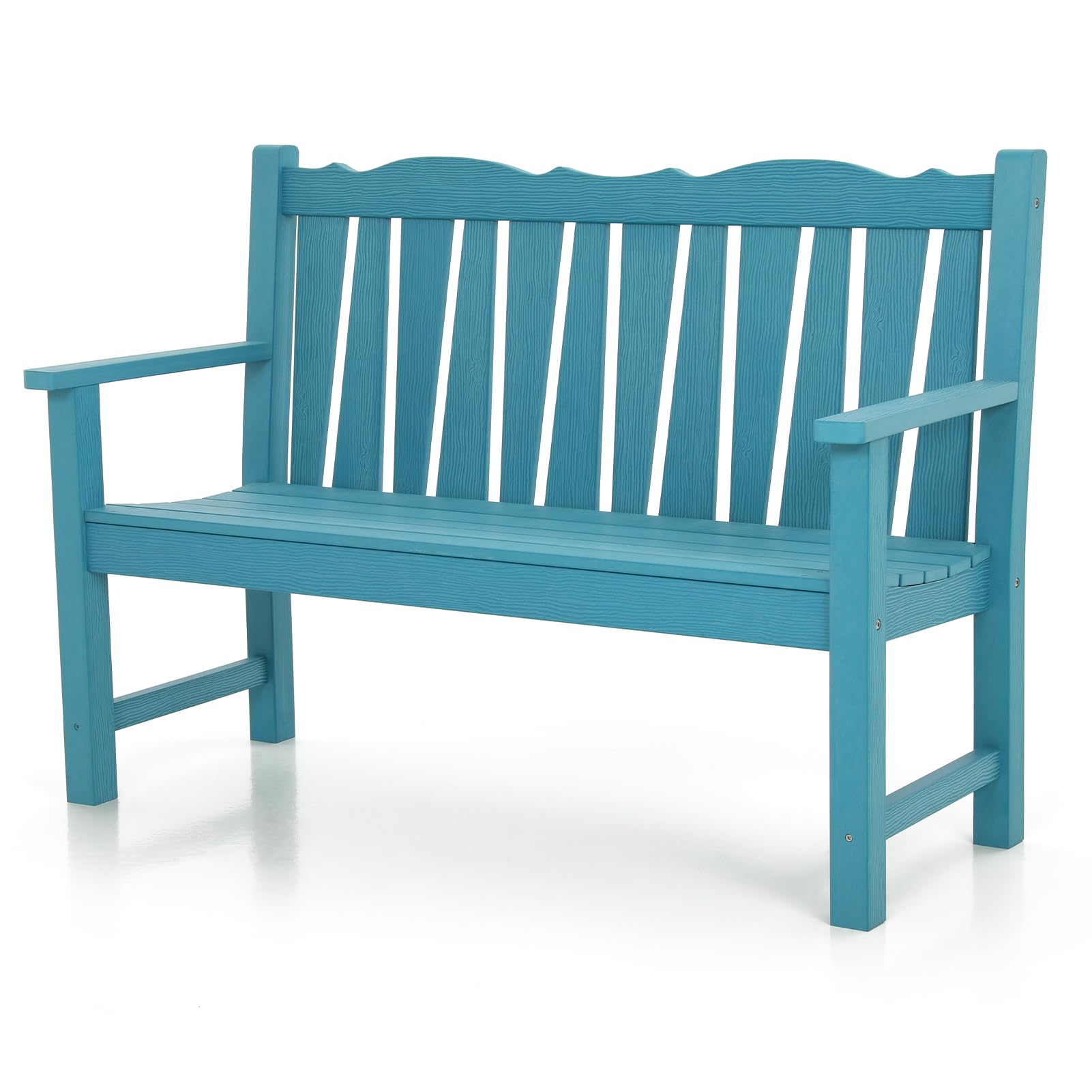 **Weatherproof Outdoor Bench for 2 People - Heavy Duty 800lbs Capacity All-Weather HIPS Patio Bench - Rust & Fade Resistant - Perfect for Garden, Porch, Backyard, Park & Outdoor Relaxation**