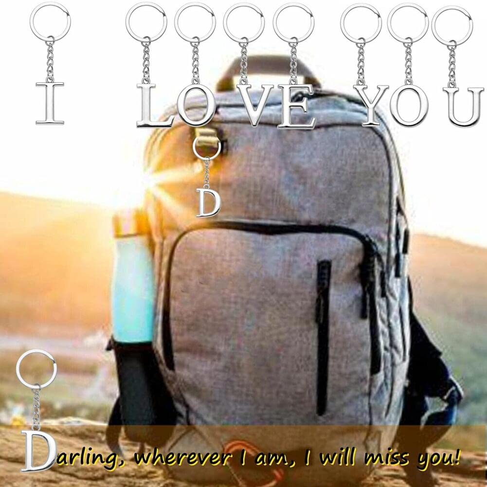 Custom A-Z Letter Keychain - Personalized DIY Key Ring for Keys, Gifts & Backpacks | Cool Little Present for Friends, Family & Coworkers | Perfect for Everyday Use, Party Favors & Special Occasions