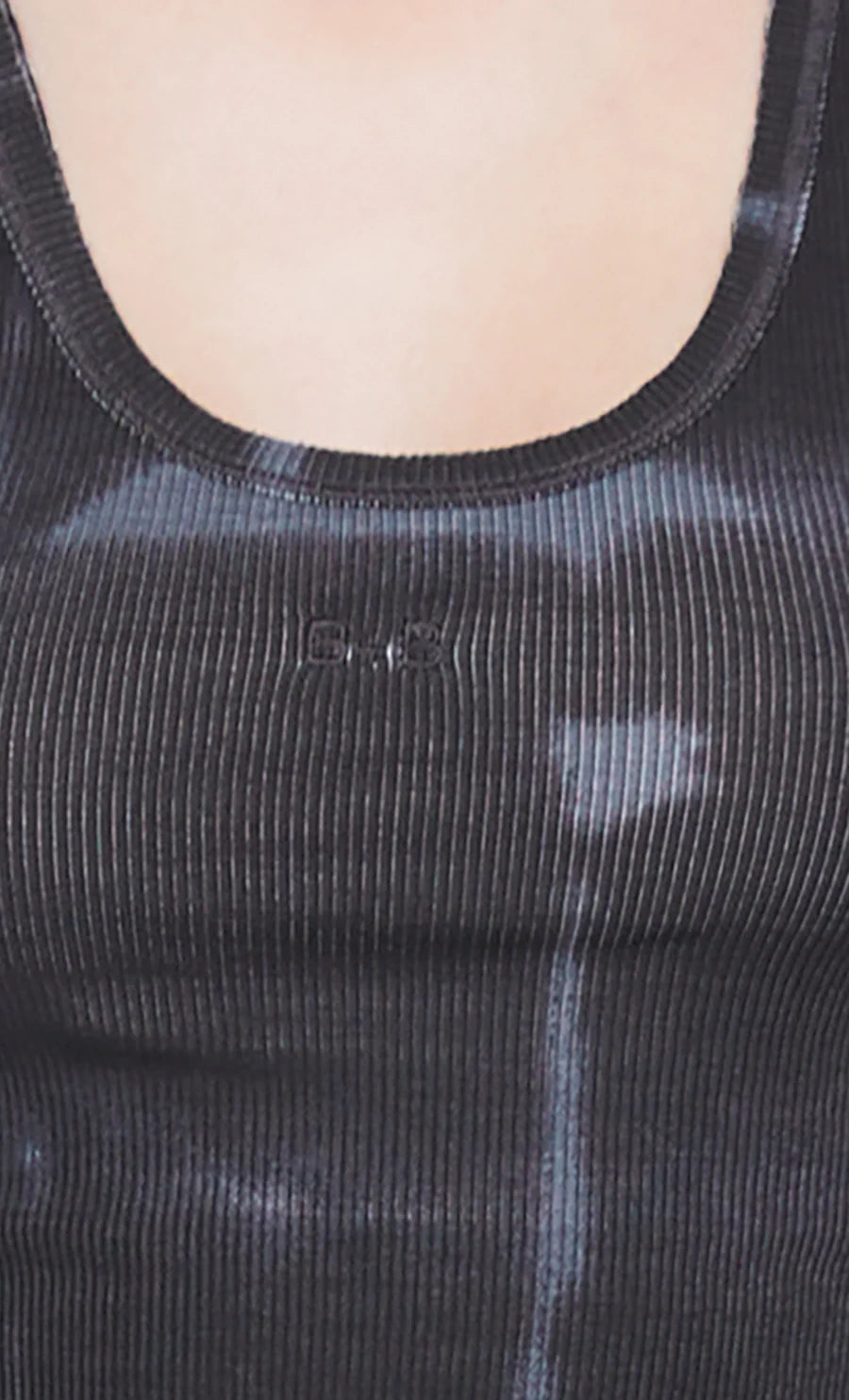 B + B Tank Top - Black Tie Dye Women's Casual Sleeveless Shirt for Summer, Beach, and Music Festivals
