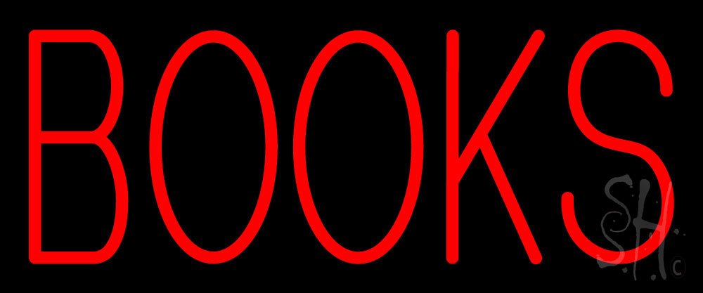 Red Books LED Neon Sign 10x24 Inches - Black Square Acrylic Backing with Dimmer - Bright Premium Indoor LED Light for Home, Office, Bar Decor - Perfect for Military Themed Rooms & Defense Force Enthusiasts