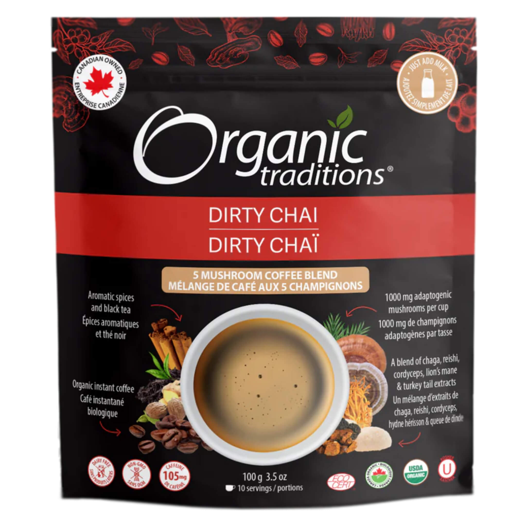 Dirty Chai Tea Latte Mix - Premium Spiced Chai with Espresso for Coffee Lovers | Perfect for Home Brewing, Office Break or Cozy Cafe Moments