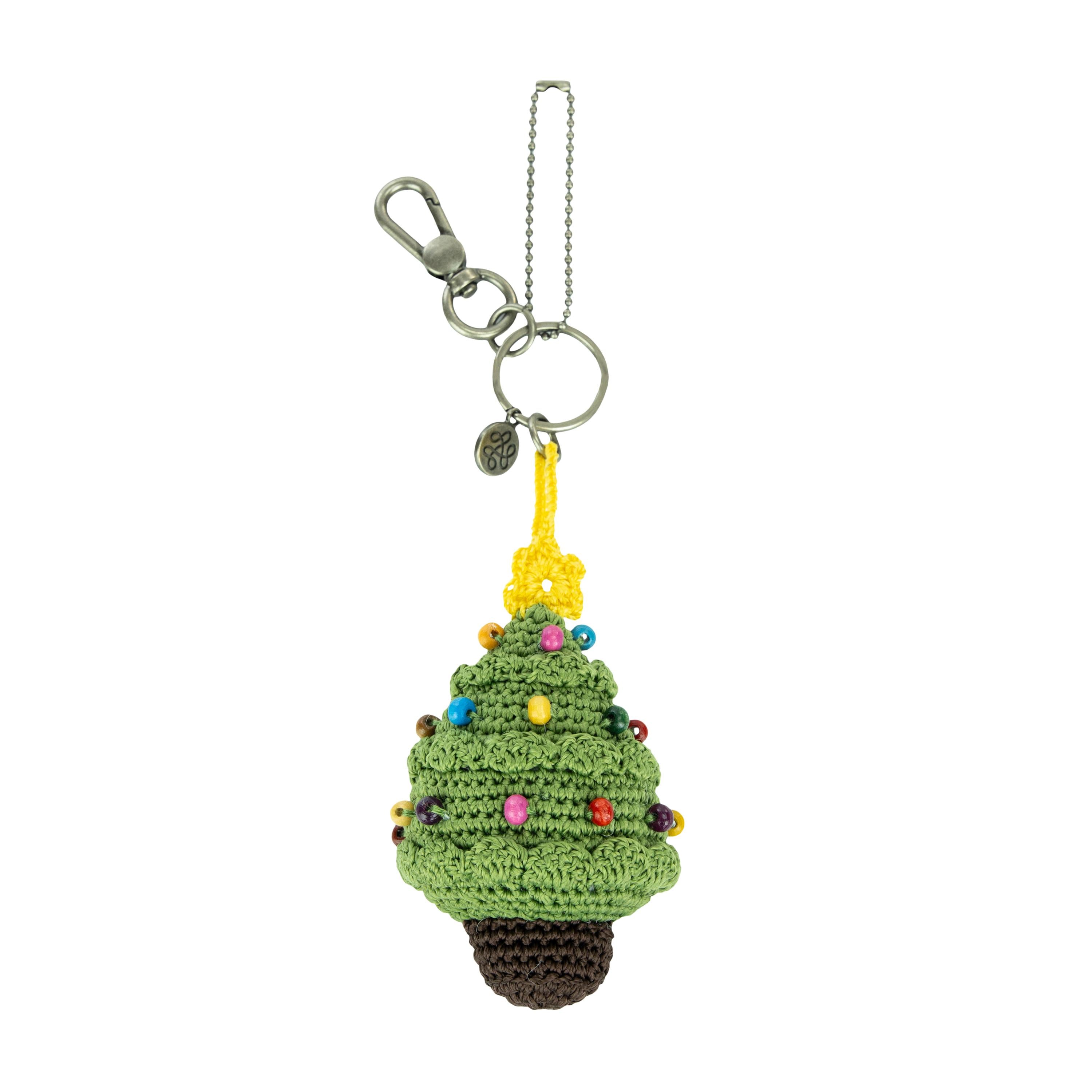 Handmade Yarnicharmz Dangle Crochet Christmas Tree Ornament - Festive Holiday Decor for Xmas Tree, Home, Office & Gift Giving