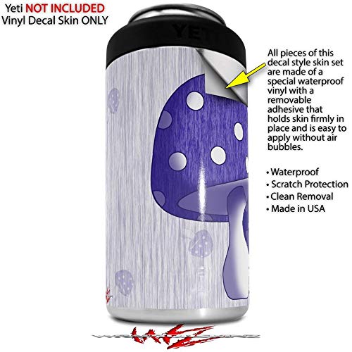 Premium Skin Decal Wrap for Yeti 16oz Tall Colster Can Cooler - Mushroom Purple Design | Cooler Not Included | Perfect for Outdoor Camping, Picnics & Tailgating Parties
