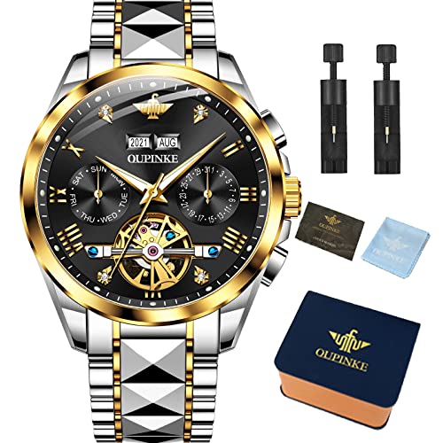 Premium Gold Black Automatic Watches Men