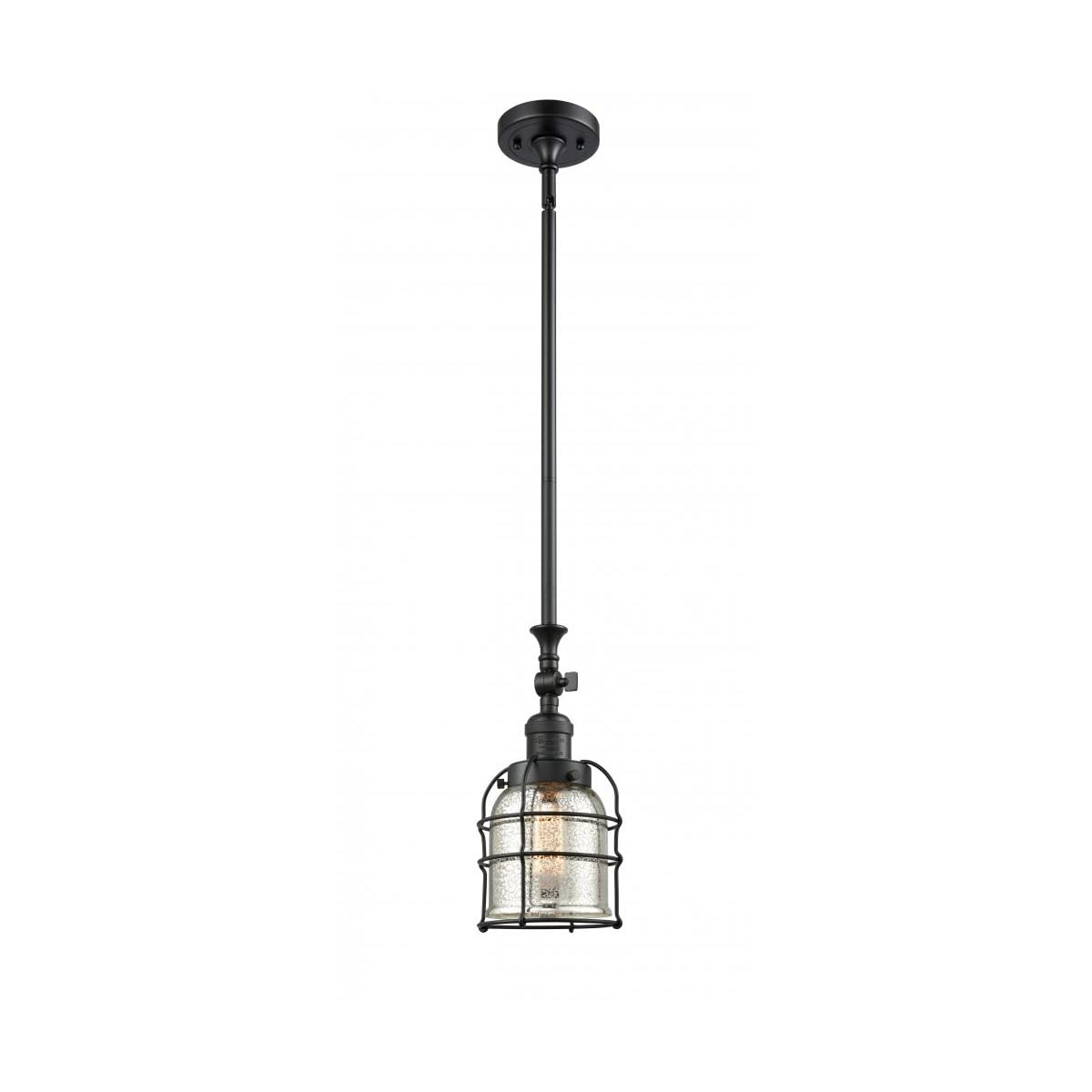 Innovations 206-BK-G58-CE-LED 1-Light Vintage Dimmable LED Mini Pendant Light in Matte Black - Perfect for Kitchen Island, Dining Room, or Bar Counter Lighting