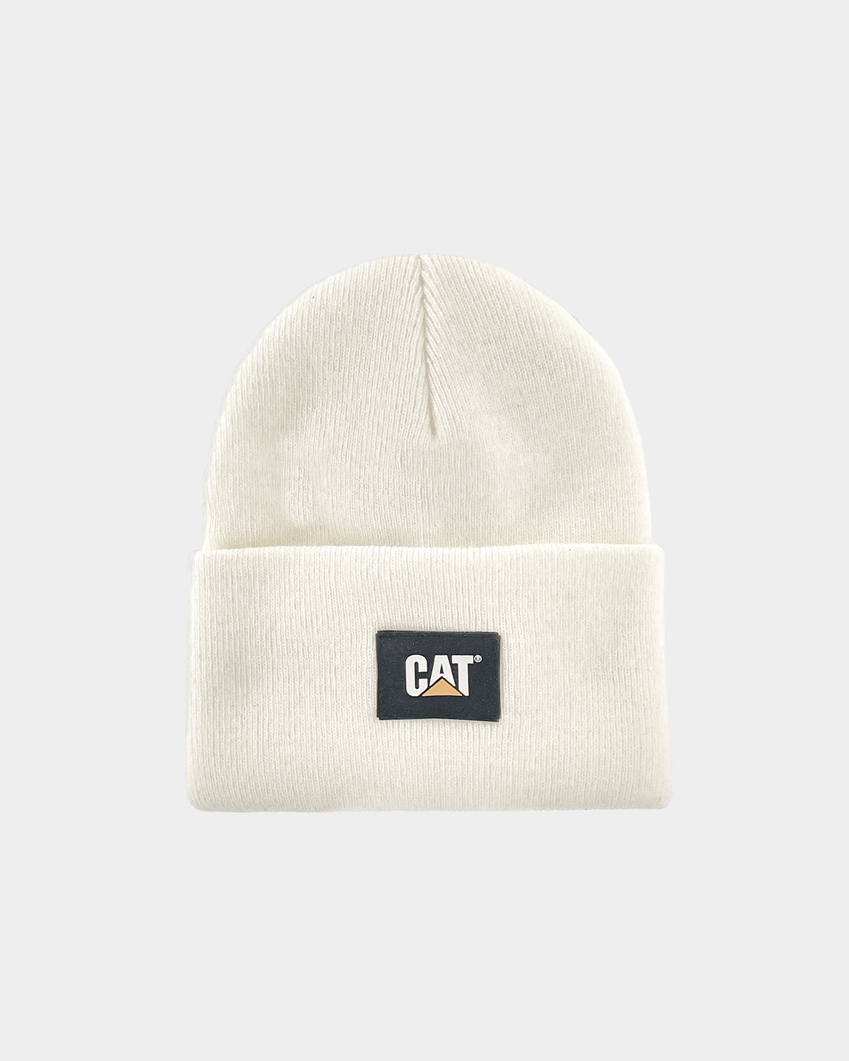 CAT LABEL CUFF BEANIE - Warm Knit Winter Hat for Men & Women - Perfect for Cold Weather, Outdoor Activities, and Street Fashion