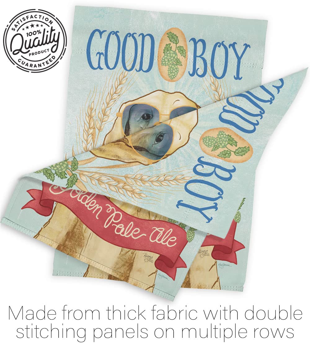 Golden Pale Ale Garden Flag Set - Dog & Puppy Design for Yard Decor