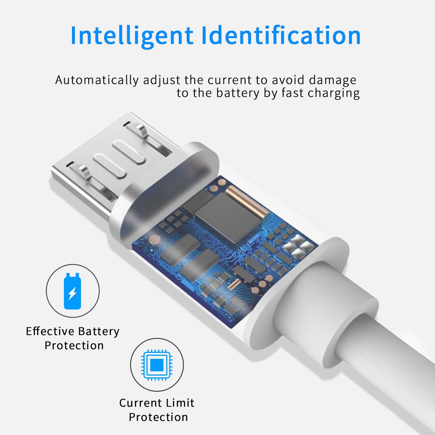 Fast Charging USB Cable 6.6ft for Simplehuman Round Lighted Makeup Mirror (5