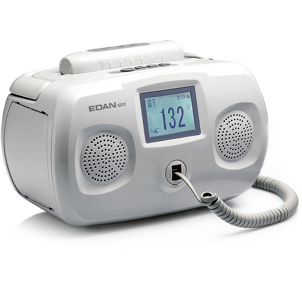 Edan SD5 Portable Fetal Doppler for Home Use - Handheld Ultrasound Baby Heartbeat Monitor with LCD Display - Perfect for Pregnancy Tracking and Bonding with Baby