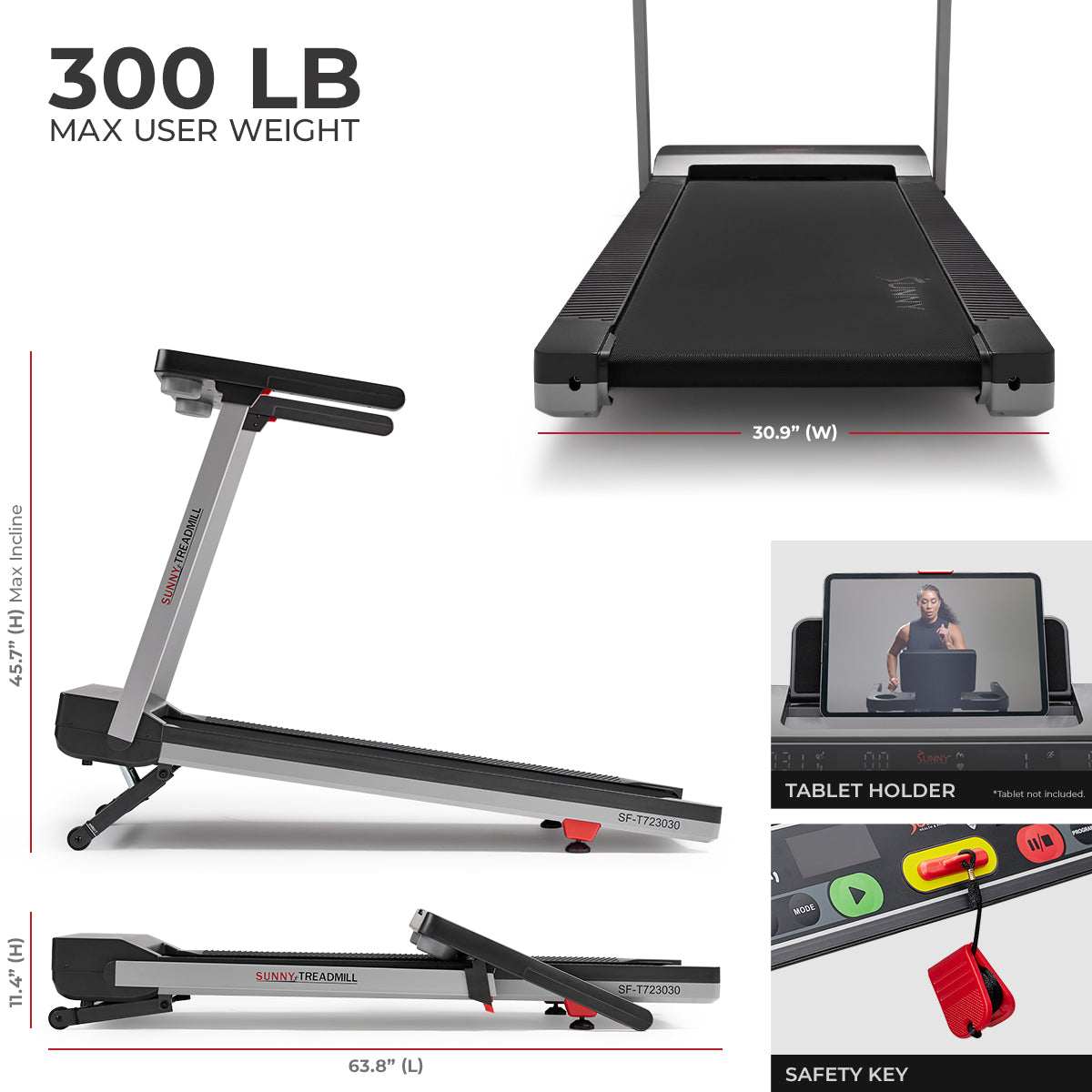 Premium Foldable Auto Incline Smart Treadmill with 20