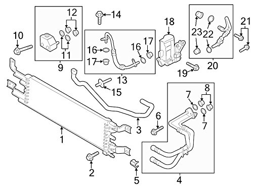 Genuine Ford DM5Z-7A095-A Transmission Oil Cooler Assembly - OEM Replacement for Ford Vehicles - Heavy Duty Cooling System - Perfect for Towing & High Performance Driving