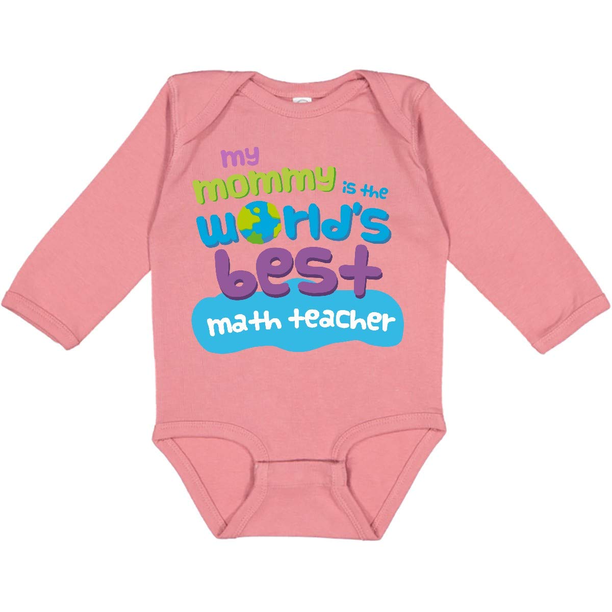 Inktastic Math Teacher Gifts for Kids - Funny Long Sleeve Baby Bodysuit - Perfect for Classroom, School Events & Teacher Appreciation Day