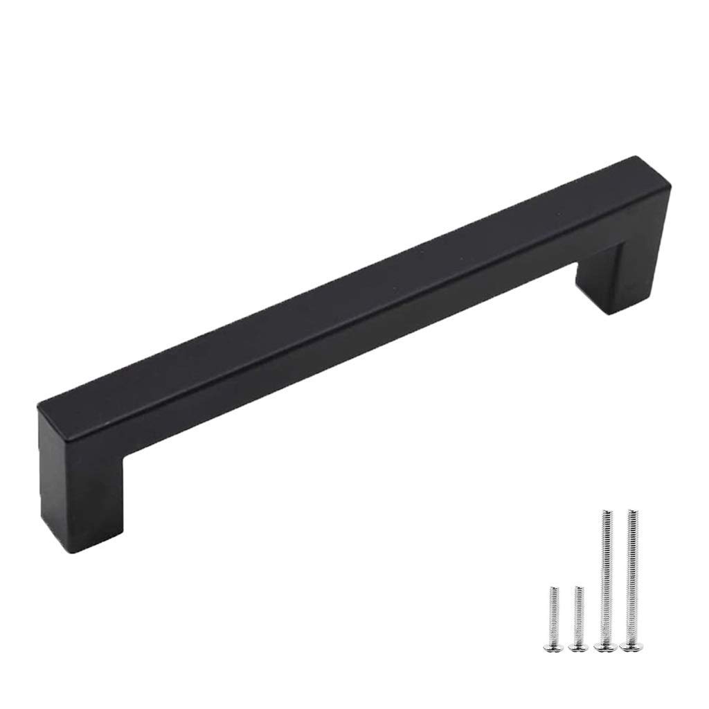 FMOGE Black Square Glass Door Handle - Modern Barn Door, Wood Door & Sliding Door Hardware - 10 Sizes (90cm, 95cm) - Perfect for Home, Office & Commercial Spaces