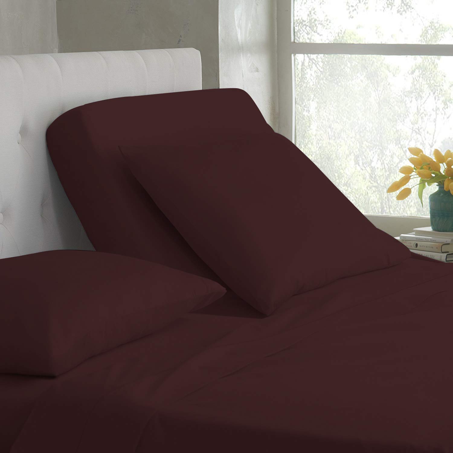 Premium 800 Thread Count 100% Cotton Split Queen Sheet Set for Adjustable Beds - 21
